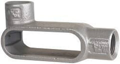 Hubbell Killark - Form 7, L Body, 3/4" Trade, IMC, Rigid Iron Conduit Body - Oval, 5-3/8" OAL, 7 cc Capacity, Gray, Hazardous & Wet Locations - Benchmark Tooling