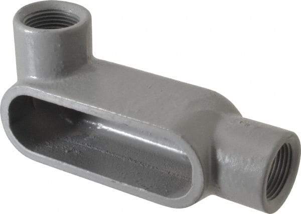 Hubbell Killark - Form 7, LL Body, 3/4" Trade, IMC, Rigid Iron Conduit Body - Oval, 5-3/8" OAL, 7 cc Capacity, Gray, Hazardous & Wet Locations - Benchmark Tooling