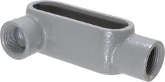 Hubbell Killark - Form 7, LR Body, 3/4" Trade, IMC, Rigid Iron Conduit Body - Oval, 5-3/8" OAL, 7 cc Capacity, Gray, Hazardous & Wet Locations - Benchmark Tooling