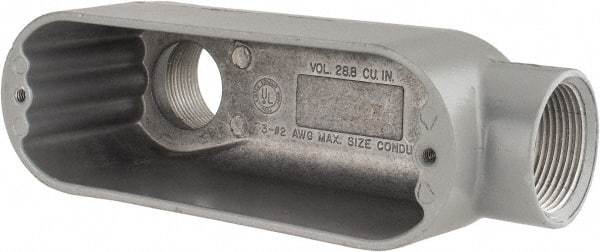 Hubbell Killark - Form 85, LB Body, 1-1/4" Trade, IMC, Rigid Aluminum Conduit Body - Oval, 7-1/2" OAL, 28.8 cc Capacity, Hazardous & Wet Locations - Benchmark Tooling