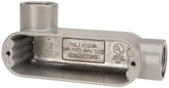 Hubbell Killark - Form 85, LL Body, 3/4" Trade, IMC, Rigid Aluminum Conduit Body - Oval, 5-3/8" OAL, 7 cc Capacity, Hazardous & Wet Locations - Benchmark Tooling