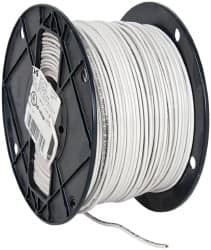 Southwire - THHN/THWN, 14 AWG, 15 Amp, 500' Long, Solid Core, 1 Strand Building Wire - White, Thermoplastic Insulation - Benchmark Tooling