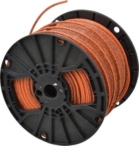 Southwire - THHN/THWN, 12 AWG, 20 Amp, 500' Long, Solid Core, 1 Strand Building Wire - Orange, Thermoplastic Insulation - Benchmark Tooling