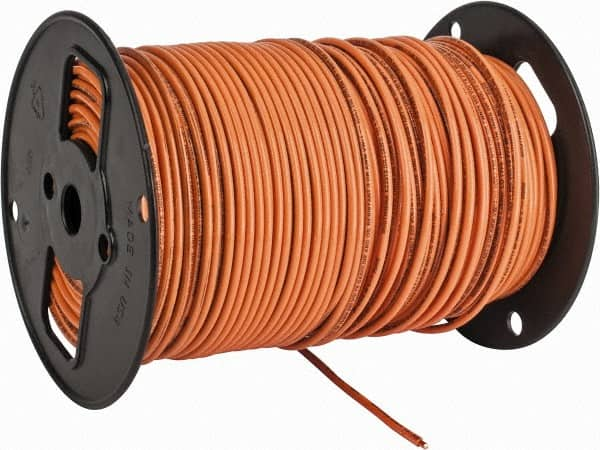 Southwire - THHN/THWN, 10 AWG, 30 Amp, 500' Long, Solid Core, 1 Strand Building Wire - Orange, Thermoplastic Insulation - Benchmark Tooling