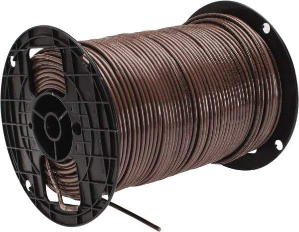 Southwire - THHN/THWN, 10 AWG, 30 Amp, 500' Long, Solid Core, 1 Strand Building Wire - Brown, Thermoplastic Insulation - Benchmark Tooling