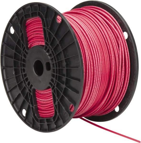 Southwire - THHN/THWN, 14 AWG, 15 Amp, 500' Long, Stranded Core, 19 Strand Building Wire - Red, Thermoplastic Insulation - Benchmark Tooling