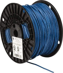 Southwire - THHN/THWN, 14 AWG, 15 Amp, 500' Long, Stranded Core, 19 Strand Building Wire - Blue, Thermoplastic Insulation - Benchmark Tooling