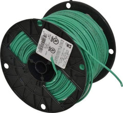 Southwire - THHN/THWN, 12 AWG, 20 Amp, 500' Long, Stranded Core, 19 Strand Building Wire - Green, Thermoplastic Insulation - Benchmark Tooling