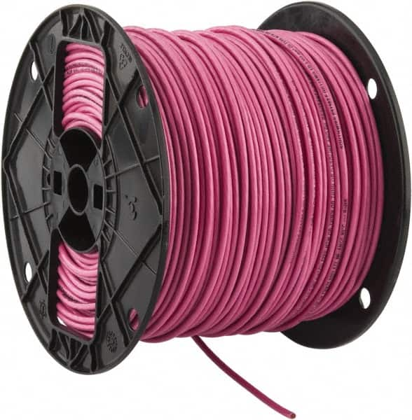 Southwire - THHN/THWN, 12 AWG, 20 Amp, 500' Long, Stranded Core, 19 Strand Building Wire - Pink, Thermoplastic Insulation - Benchmark Tooling