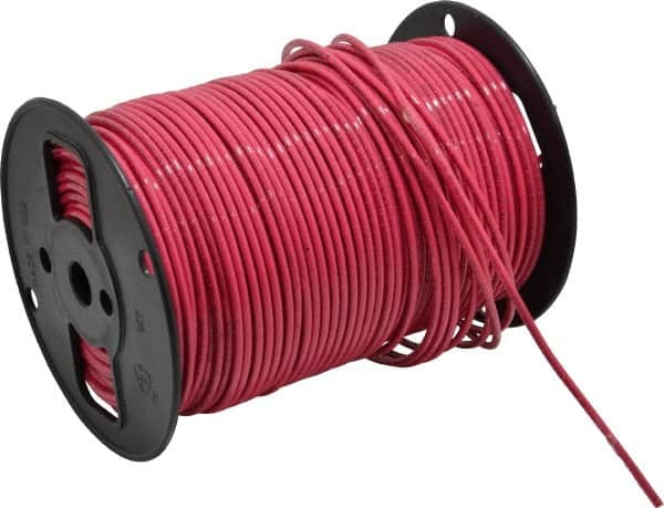 Southwire - THHN/THWN, 10 AWG, 30 Amp, 500' Long, Stranded Core, 19 Strand Building Wire - Red, Thermoplastic Insulation - Benchmark Tooling