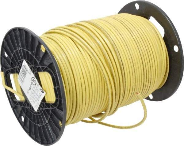 Southwire - THHN/THWN, 10 AWG, 30 Amp, 500' Long, Stranded Core, 19 Strand Building Wire - Yellow, Thermoplastic Insulation - Benchmark Tooling