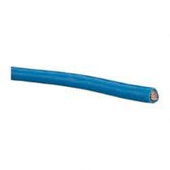 Southwire - THHN/THWN, 6 AWG, 55 Amp, 500' Long, Stranded Core, 19 Strand Building Wire - Blue, Thermoplastic Insulation - Benchmark Tooling