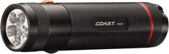 Coast Cutlery - White, Red LED Bulb, 155 Lumens, Industrial/Tactical Flashlight - Black Aluminum Body, 3 AAA Batteries Included - Benchmark Tooling