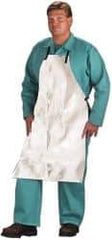 PRO-SAFE - 24 x 39" Aluminized Bib Apron - Aluminized Carbon Kevlar, 19 oz Material, Silver & Yellow - Benchmark Tooling