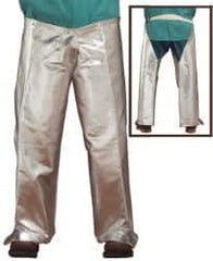 PRO-SAFE - Aluminized Blended Kevlar Hip Leggings - No Pockets, Silver/Yellow - Benchmark Tooling