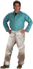 PRO-SAFE - Size Universal Carbon Kevlar Flame Resistant/Retardant Chaps - No Pockets, Silver - Benchmark Tooling