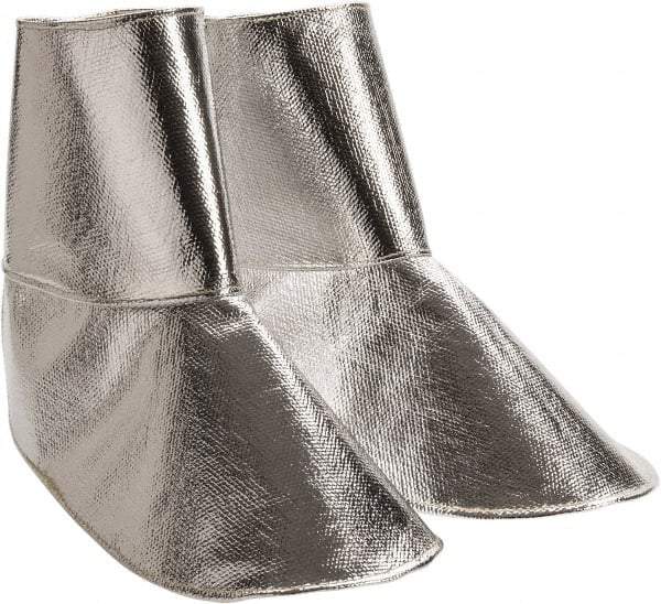 PRO-SAFE - Men's Universal (Women's Universal) Aluminized Spats - Aluminized Blended Kevlar Upper, Silver - Benchmark Tooling