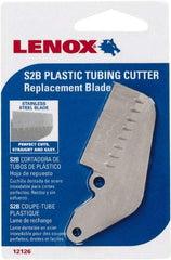 Lenox - Cutter Replacement Blade - Use with Lenox: 12122S2, Cuts PVC, CPVC, Pex, Polyethylene and Rubber Hose - Benchmark Tooling