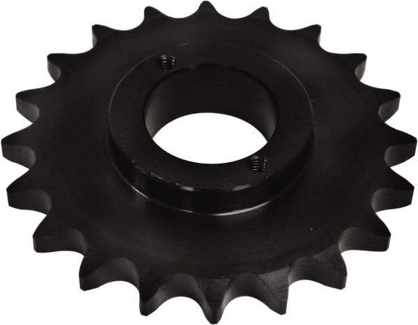 U.S. Tsubaki - 14 Teeth, 1-1/4" Chain Pitch, Chain Size 100, Split Taper Sprocket - 5.618" Pitch Diam, 6.23" Outside Diam - Benchmark Tooling