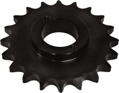 U.S. Tsubaki - 16 Teeth, 1-1/4" Chain Pitch, Chain Size 100, Split Taper Sprocket - 6.408" Pitch Diam, 7.03" Outside Diam - Benchmark Tooling