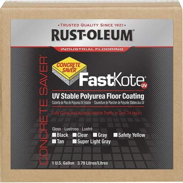 Rust-Oleum - 1 Gal Gray Gloss Finish Floor Coating - 400 Sq Ft per Gal, Interior/Exterior, <50 gL VOC Compliance - Benchmark Tooling