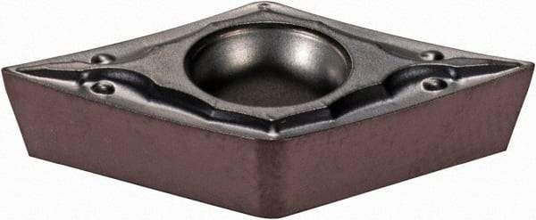 Iscar - DCMT3-0 PF Grade IC806 Carbide Turning Insert - TiAlN Finish, 55° Diamond, 3/8" Inscr Circle, 5/32" Thick, 0.008" Corner Radius - Benchmark Tooling