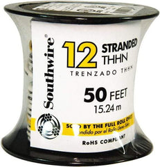 Southwire - THHN/THWN, 12 AWG, 20 Amp, 50' Long, Stranded Core, 19 Strand Building Wire - White, Thermoplastic Insulation - Benchmark Tooling