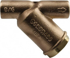Conbraco - 3/4" Pipe, C x C Ends, Lead Free Bronze Y-Strainer - 400 psi Pressure Rating, 400 psi WOG Rating, 0 psi WSP Rating - Benchmark Tooling