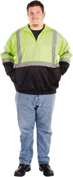 Utility Pro Wear - Size XL High Visibility Sweatshirt - Yellow, Black, Polyester & Teflon, Zipper Closure, 46 to 48" Chest - Benchmark Tooling