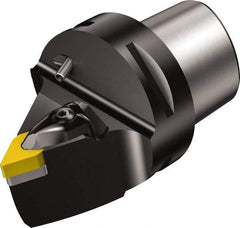 Sandvik Coromant - Neutral Cut, Size C4, DNMG 432 Insert Compatiblity, Modular Turning & Profiling Cutting Unit Head - 0.5mm Ctr to Cutting Edge, 55mm Head Length, Through Coolant, Series T-Max P - Benchmark Tooling