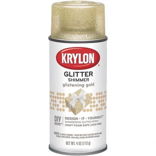 Krylon - Glistening Gold, Glitter, Craft Paint Spray Paint - 4 oz Container - Benchmark Tooling