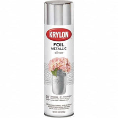 Krylon - Silver Foil, Gloss, Metallic Spray Paint - 8 oz Container - Benchmark Tooling