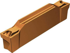 Sandvik Coromant - R123x2D CS 1125 Grade, 0.0591" Cutting Width, Carbide Cutoff Insert - 15° Right Hand Lead Angle, 0.0039" Cnr Rad, TiAlN Coated - Benchmark Tooling