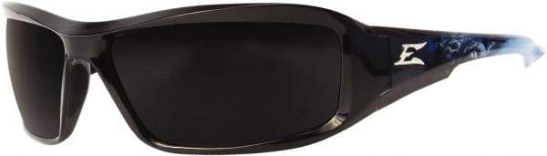 Edge Eyewear - Smoke Lenses, Framed Safety Glasses - Scratch Resistant, Black Nylon Frame, Size Universal, Wrap Around - Benchmark Tooling