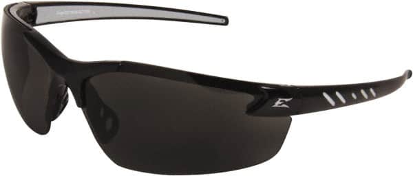 Edge Eyewear - Smoke Lenses, Frameless Safety Glasses - Anti-Fog, Scratch Resistant, Black Nylon Frame, Size Universal, Wrap Around - Benchmark Tooling