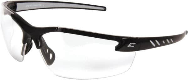 Edge Eyewear - Clear Lenses, Frameless Safety Glasses - Anti-Fog, Scratch Resistant, Black Nylon Frame, Size Universal, Wrap Around - Benchmark Tooling