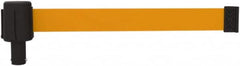 Banner Stakes - 6.61" High x 15' Long x 2-1/2" Wide Retractable Barrier Belt - Plastic & Polyester, Matte Finish, Orange, Use with Banner Stakes Plus Stanchion, Banner Stakes Plus Base - Benchmark Tooling