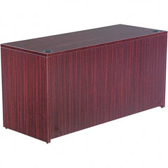 ALERA - 59.13" Long x 29.63" High x 23.63" Deep, Credenza - Mahogany (Color), Woodgrain Laminate - Benchmark Tooling