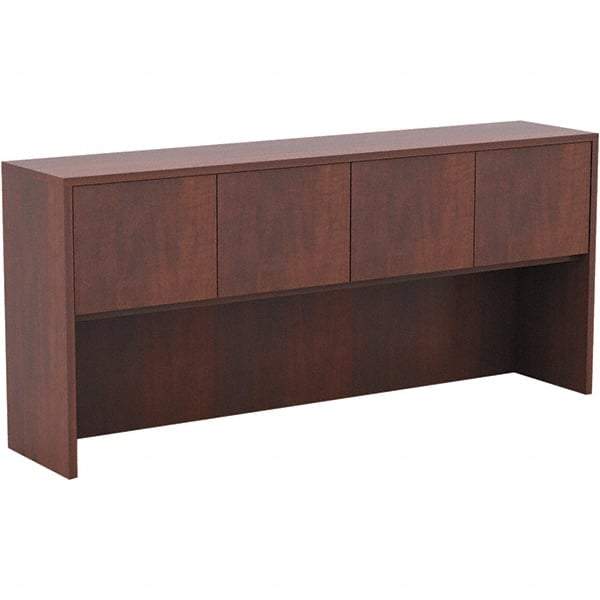 ALERA - 70.63" Long x 35-1/2" High x 15" Deep, Kneespace Credenza - Medium Cherry, Woodgrain Laminate - Benchmark Tooling