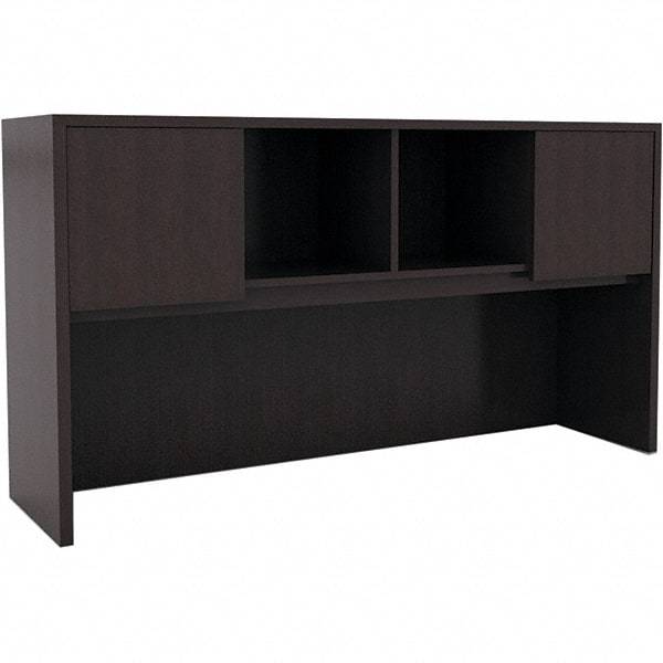 ALERA - 58.88" Long x 35-1/2" High x 15" Deep, Kneespace Credenza - Espresso (Color), Woodgrain Laminate - Benchmark Tooling