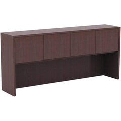 ALERA - 70.63" Long x 35-1/2" High x 15" Deep, Kneespace Credenza - Mahogany (Color), Woodgrain Laminate - Benchmark Tooling