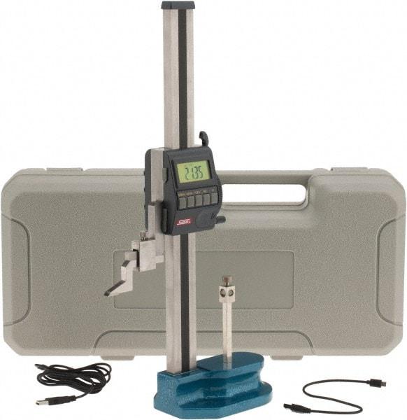 SPI - 12" Electronic Height Gage - 0.0005" Resolution, Accurate to 0.001", LCD Display, USB Data Output - Benchmark Tooling