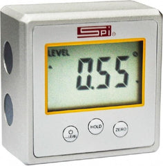 SPI - 0 to 90° Measuring Range, Magnetic Base Digital Protractor - 0.05° Resolution, Accurate to 0.2°, 9V Battery Included - Benchmark Tooling
