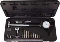 SPI - 15 Anvil, 1.4 to 6" Dial Bore Gage Set - 0.0005" Graduation, 6" Gage Depth, Accurate to 0.0005", Carbide Contact Point - Benchmark Tooling