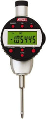 SPI - 0 to 1" Range, 0.00005" Graduation, Electronic Drop Indicator - Flat & Center Lug Back, Accurate to 0.0002", English & Metric System, LCD Display - Benchmark Tooling
