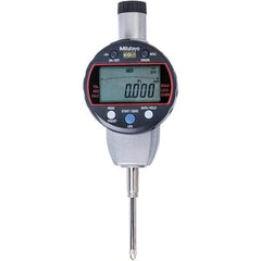 Mitutoyo - 0 to 1" Range, 0.001mm Graduation, Electronic Drop Indicator - Flat Back, Accurate to 0.002mm, Metric System, LCD Display - Benchmark Tooling