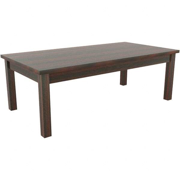 ALERA - 20" Long x 47-1/4" Wide x 16.38" High Stationary Reception Table - 1" Thick, Mahogany (Color), Wood Grain Laminate - Benchmark Tooling