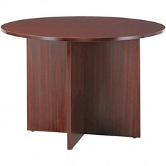 ALERA - 29-1/2" High Stationary Conference Table - 1" Thick, Mahogany (Color), Wood Grain Laminate - Benchmark Tooling