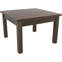 ALERA - 20" Long x 23.63" Wide x 20.38" High Stationary Reception Table - 1" Thick, Mahogany (Color), Wood Grain Laminate - Benchmark Tooling