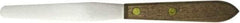 Albion Engineering - 7/16" Wide Spring Blade Stainless Steel Spatula - Flexible, Straight Hardwood Handle, 4" OAL - Benchmark Tooling